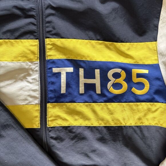 Tommy Hilfiger TH85 Colorblock Hooded Jacket Size Small Petite Blue White NWOT - Picture 14 of 16